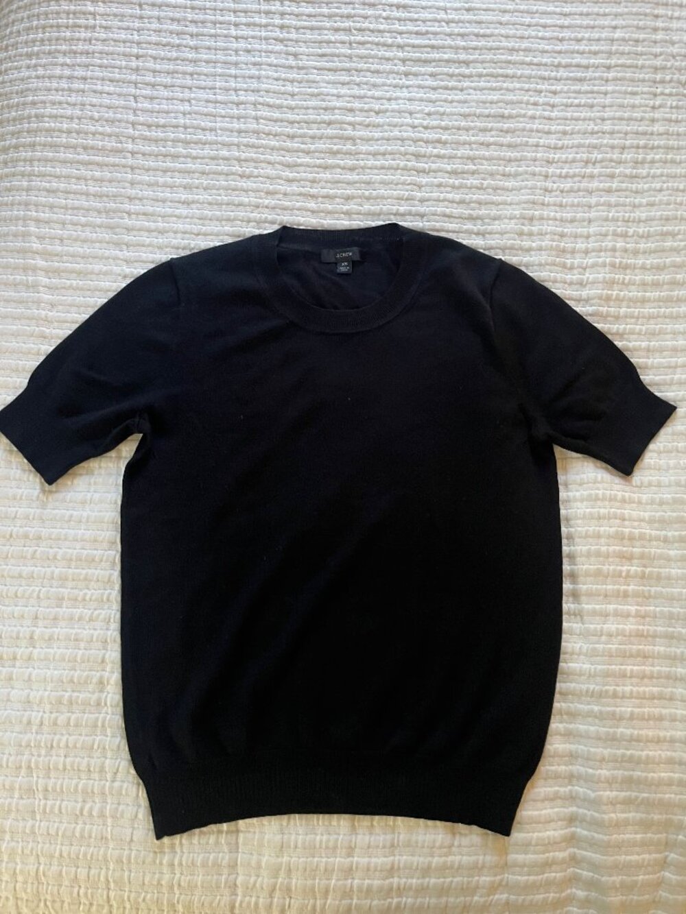 J.Crew Silk Blend Short Sleeve Crew Neck Sweater - XS